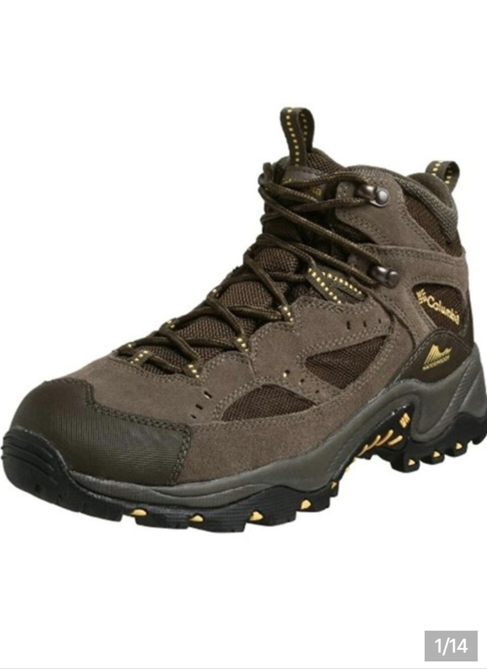 Columbia Hiking Boot, brown Waterproof Leather mens size 7.5, Winter Boot